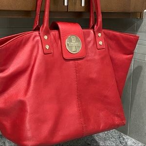 Vintage Kate Spade- Red Leather Tote